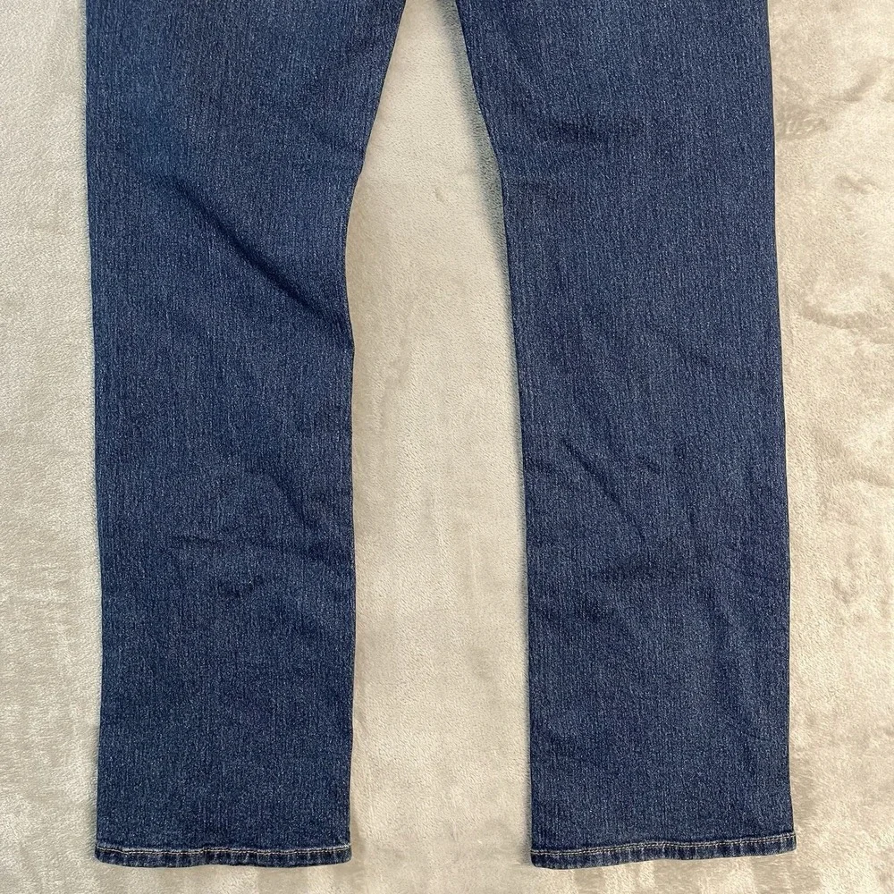 NWT True Religion Ricky Relaxed Straight Jeans Mens 30 (32x34) Medium Wash Flap